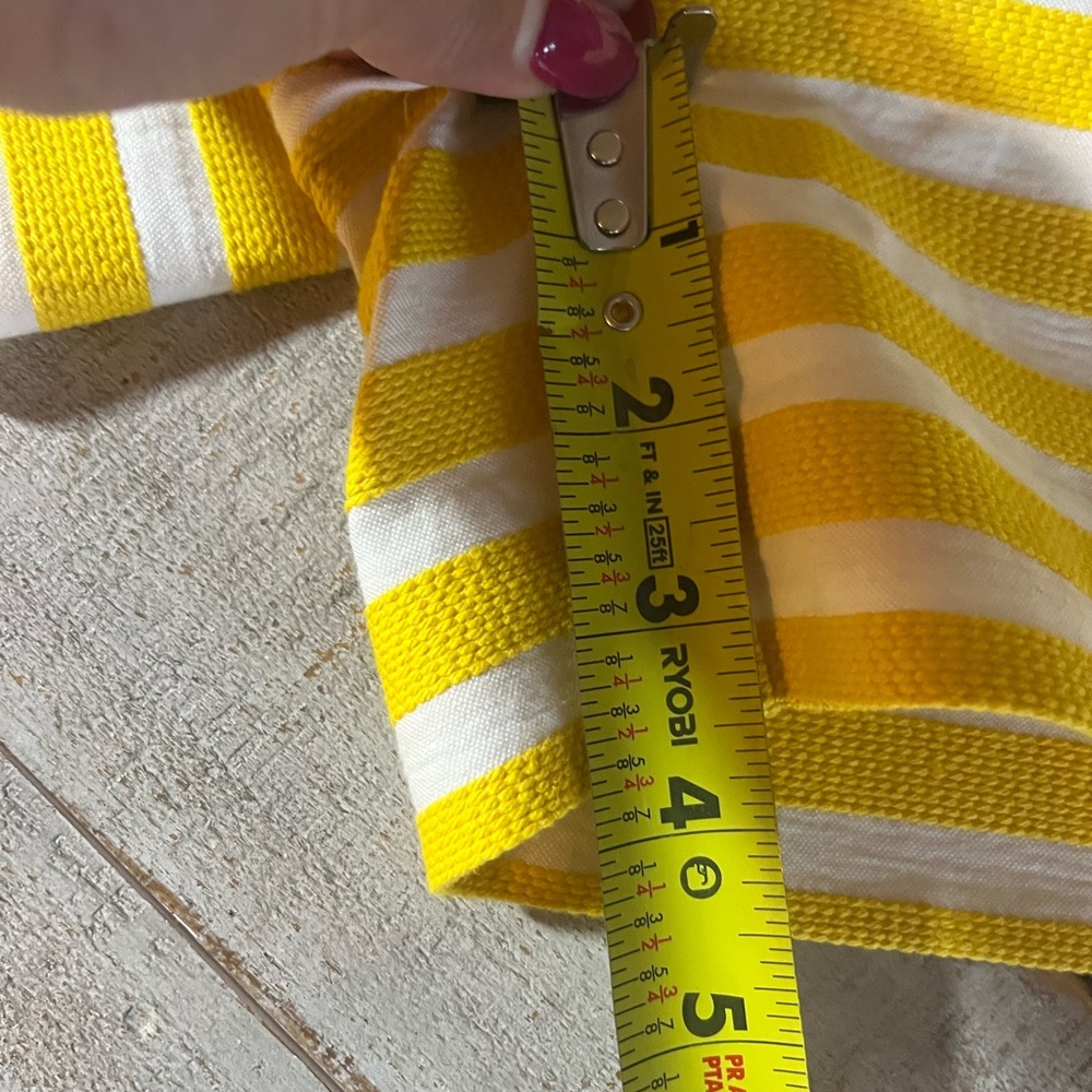 LOFT NWT Yellow‎ and White Striped High Waist - Picture 7 of 7